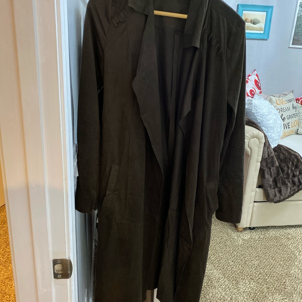 Dark army green light coat